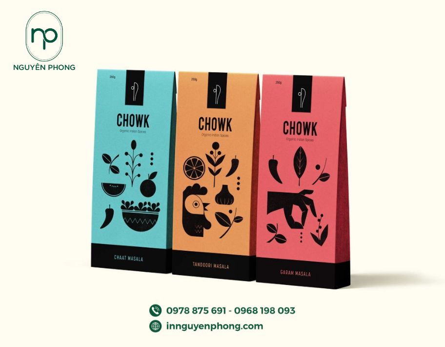 Mẫu túi giấy đựng gia vị 